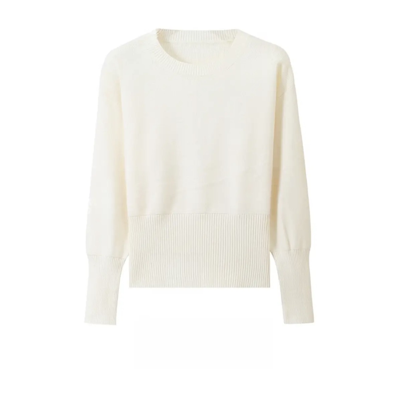 Moses Queen/魔西女王韩系简约修身显瘦针织毛衣圆领套头上衣女