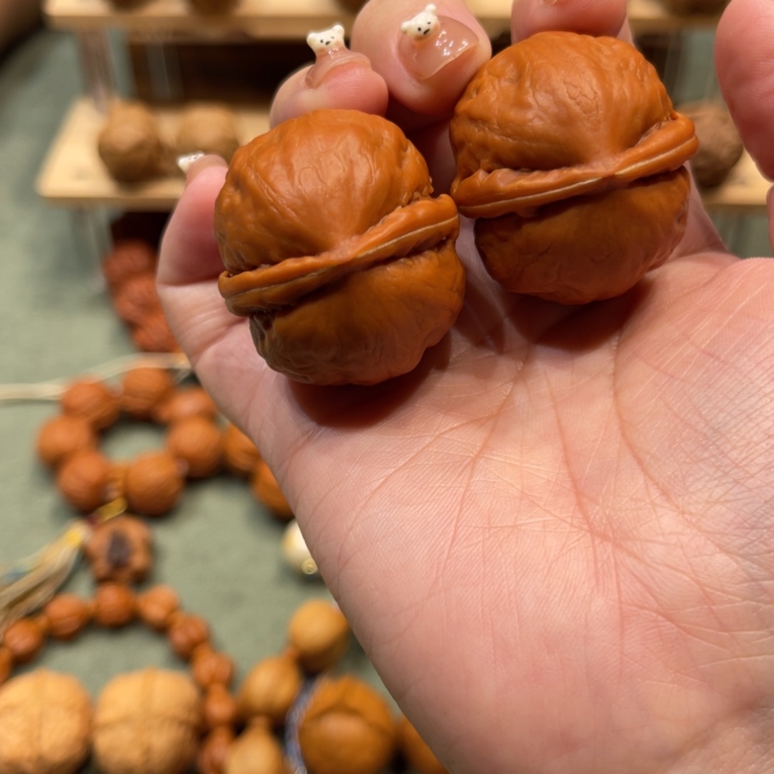 文玩核桃把件一道筋全品