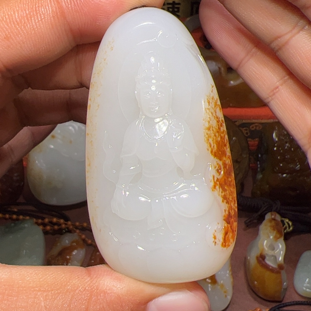 $***飞和田玉未镶嵌颈饰