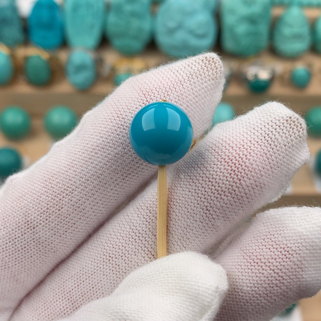 绿松石配饰未镶嵌圆珠卡11.4