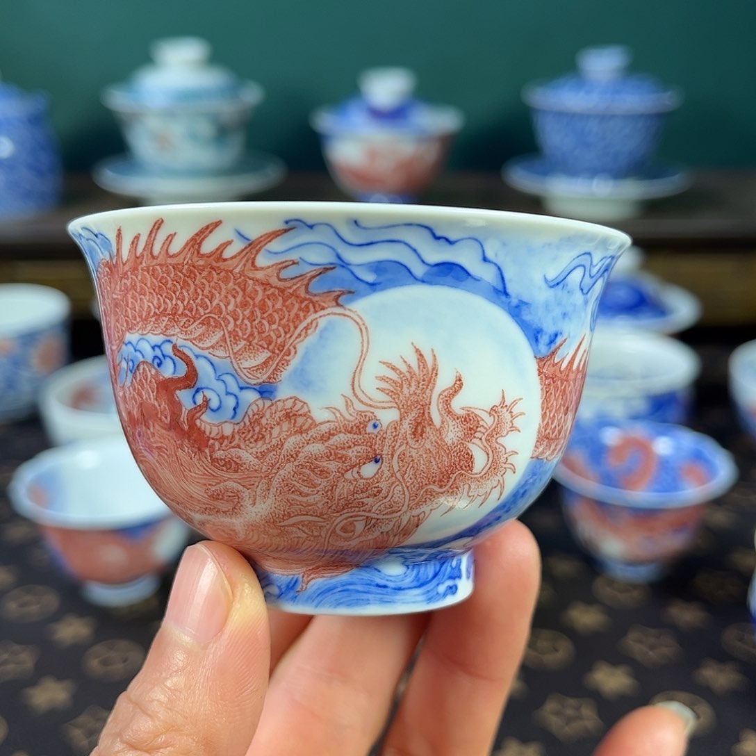 瓷片景德镇市自成堂手工手绘