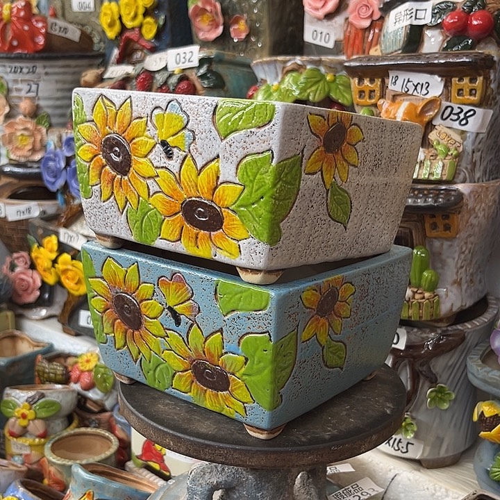 粗陶材质多肉花盆