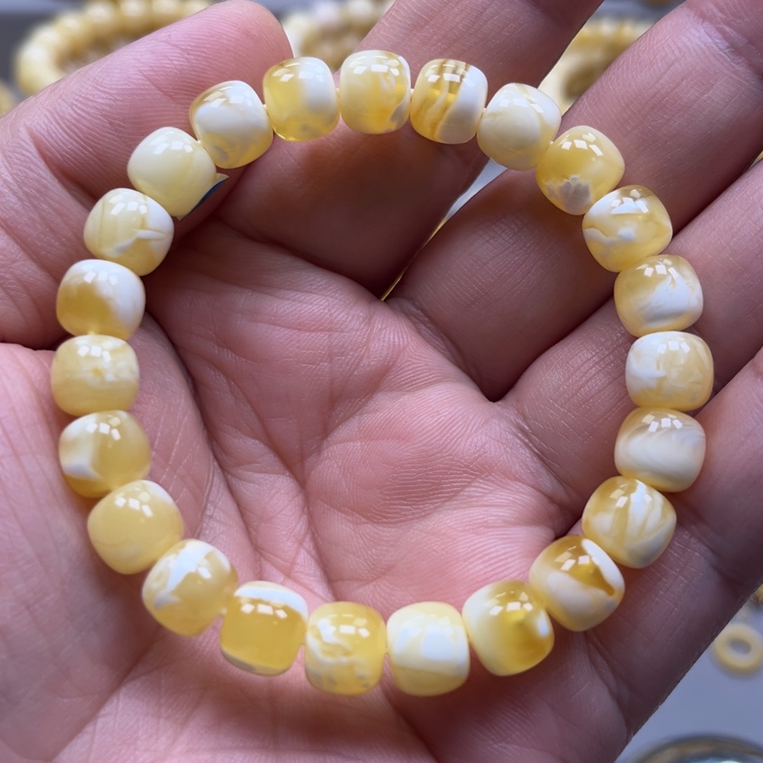 琥珀未镶嵌手链手串