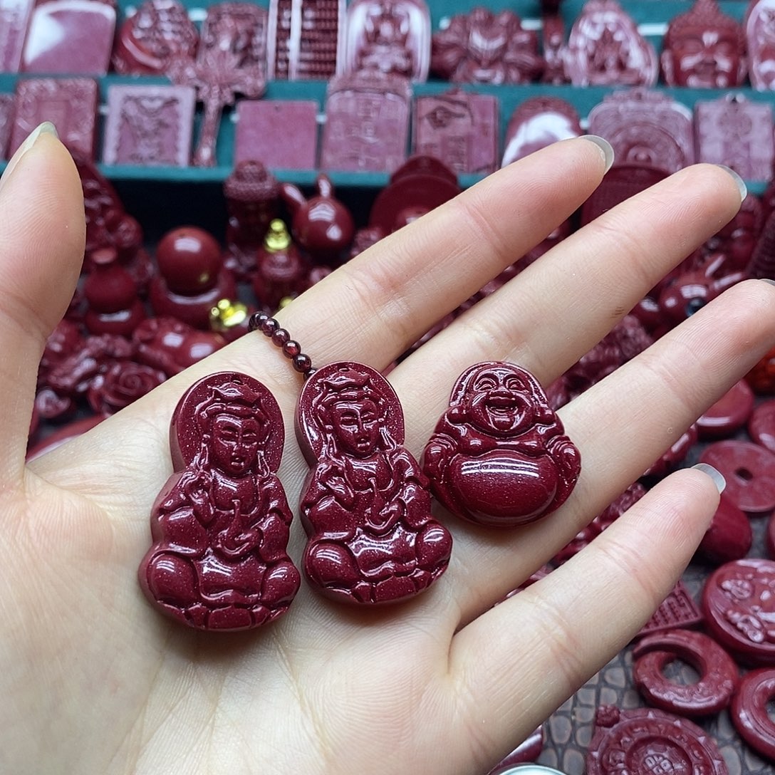 天然辰砂朱砂吊坠