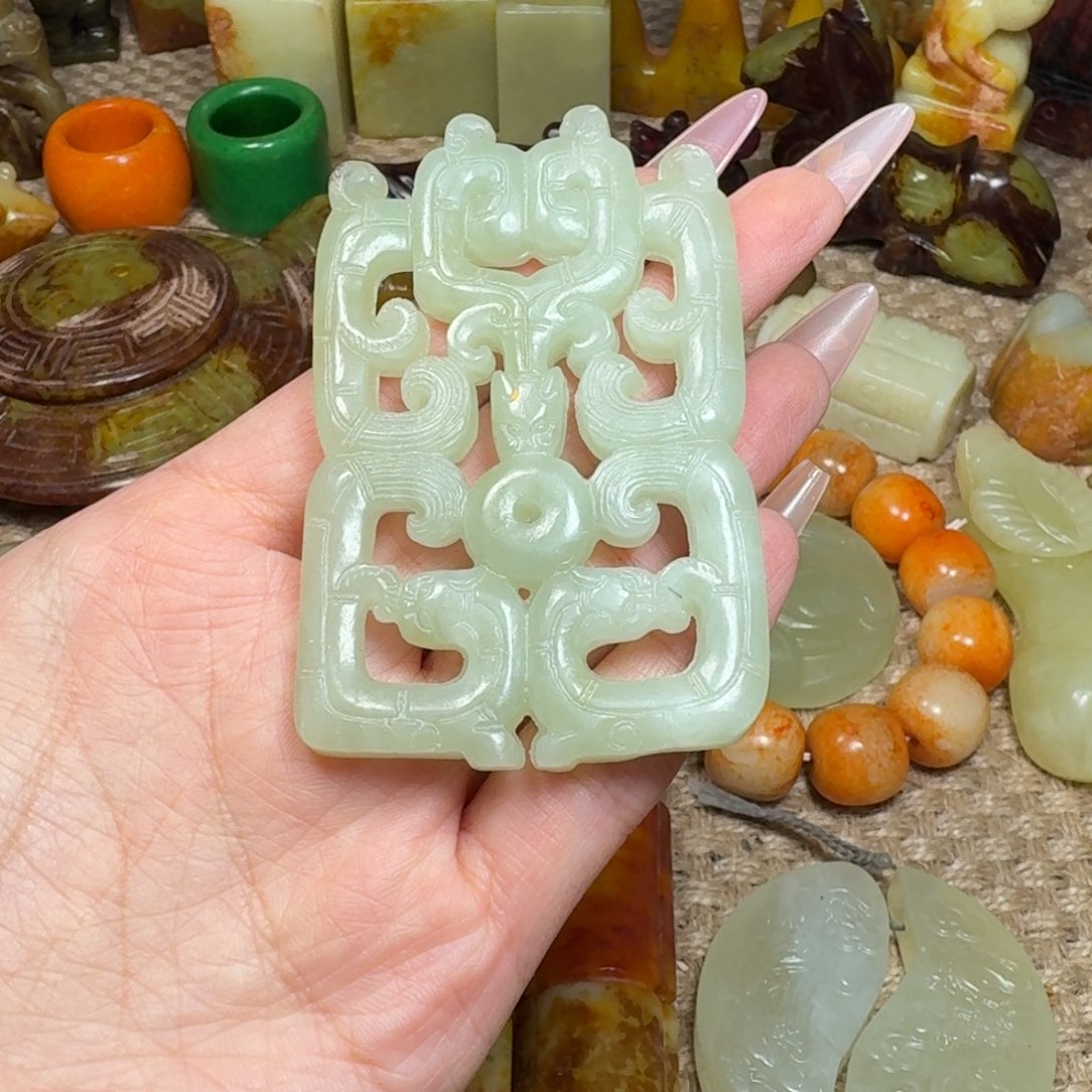 白玉菩提吊坠挂件