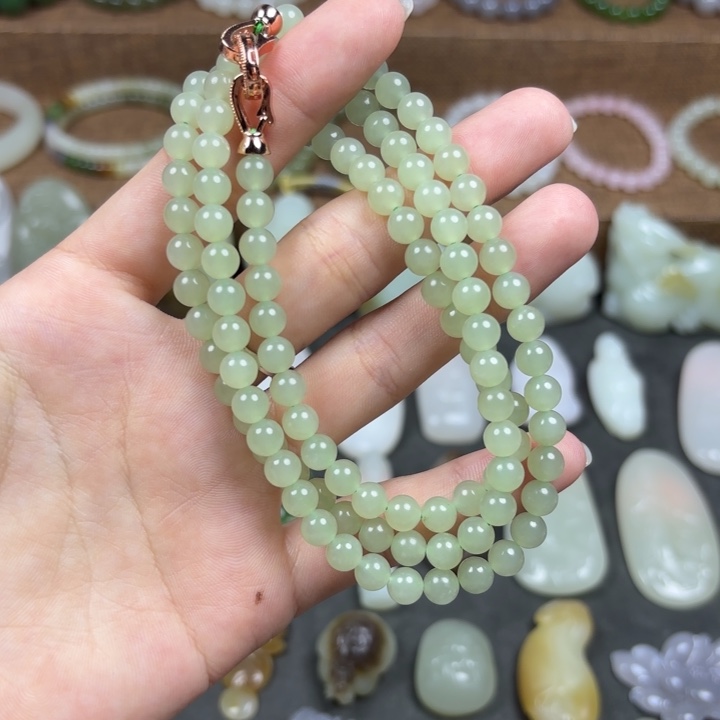 和田玉手链未镶嵌和田玉项链卡6