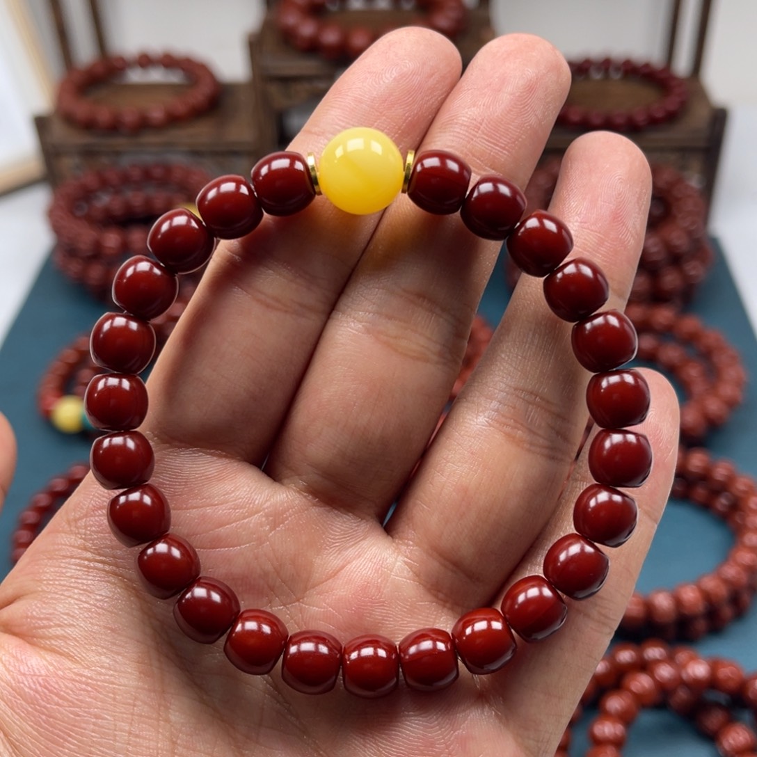 猴头核桃手串直切8+加黄