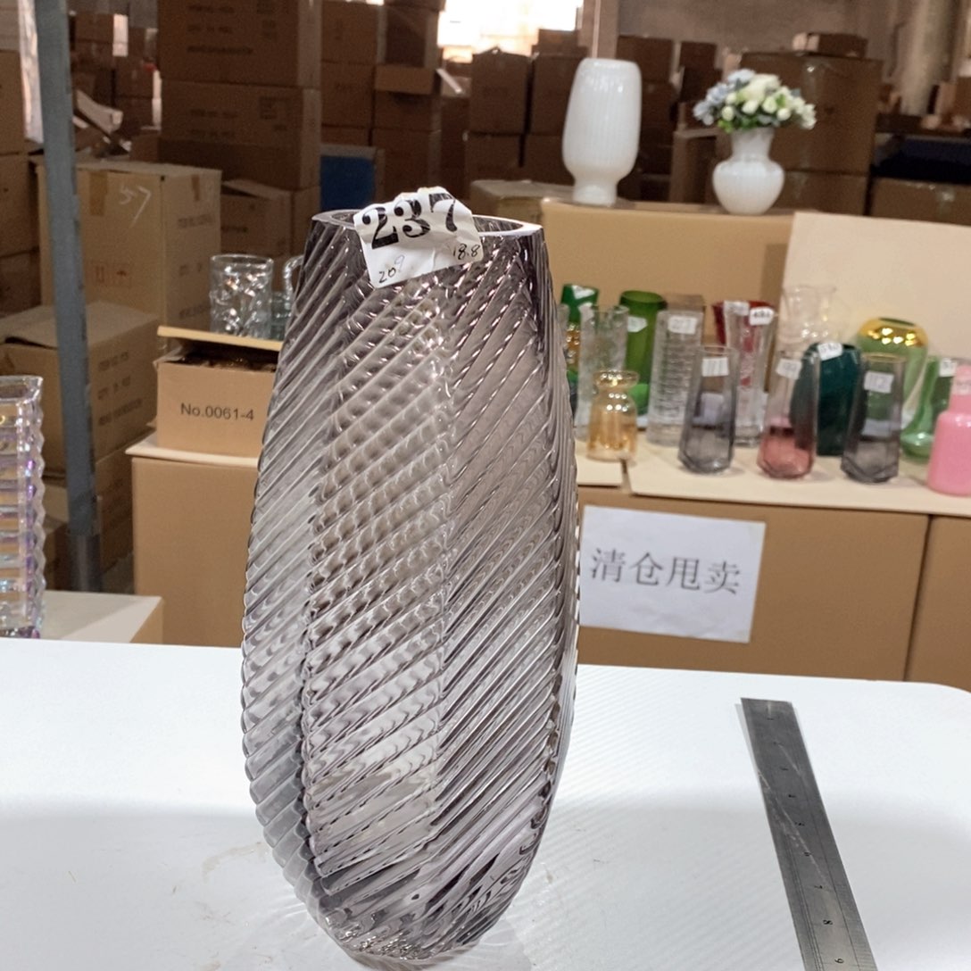 无铅玻璃237高27口8玻璃花瓶嘎嘎好看玻璃花瓶