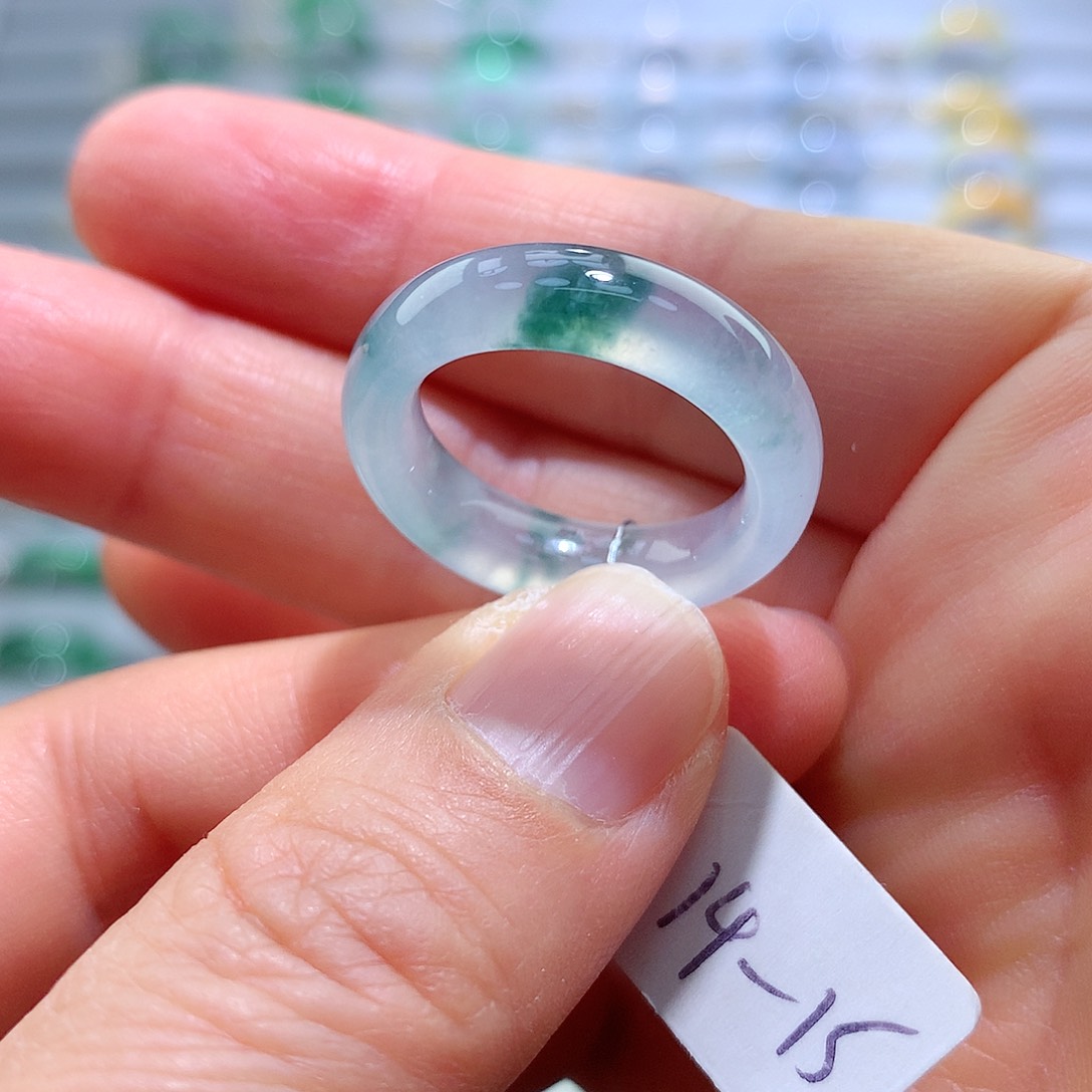 翡翠戒指未镶嵌14-15号