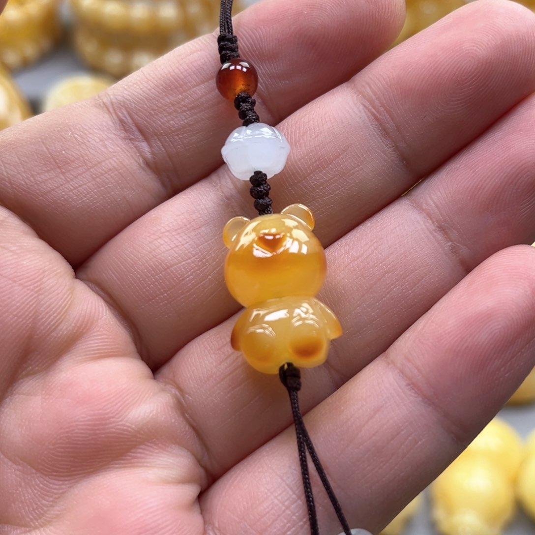 琥珀颈饰未镶嵌手机挂