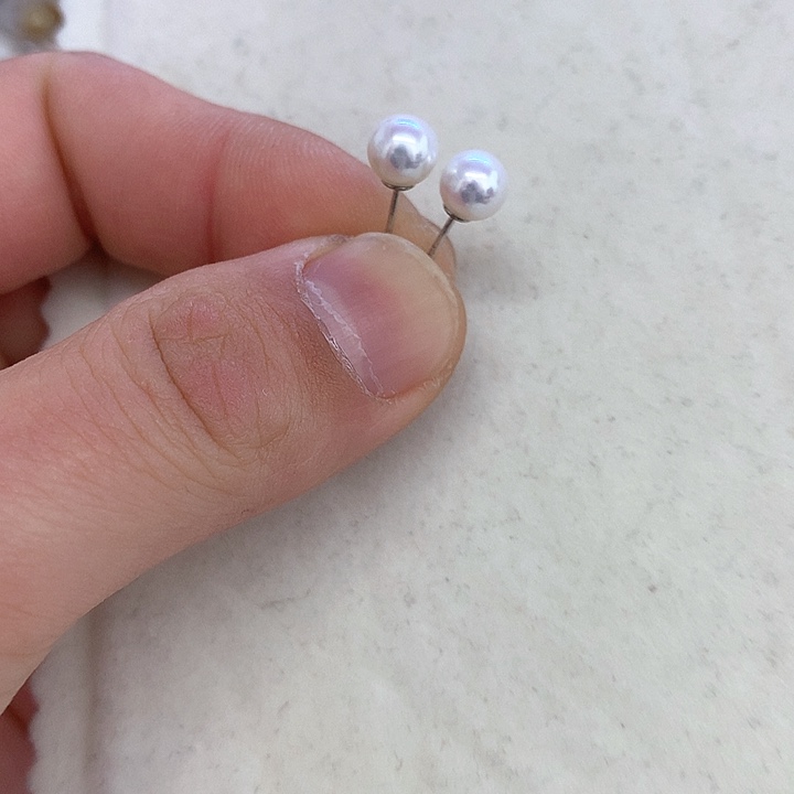 淡水珍珠耳饰银S925镶嵌