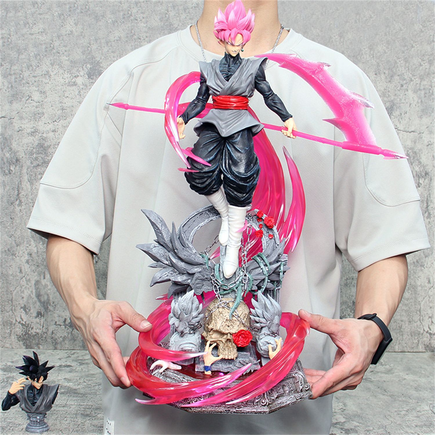 【现货 优质涂装】桃红悟空手办超大号七龙珠悟空双头 超大号手办