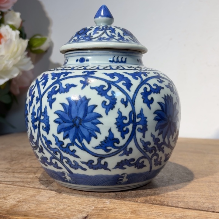 光***代摆件陶青花瓷器摆件现代工艺品