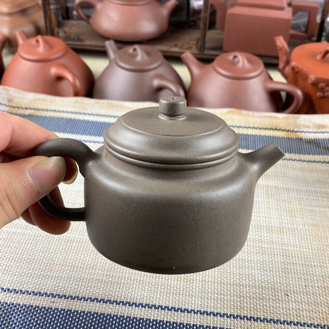 紫砂茶壶黄龙山青灰紫泥