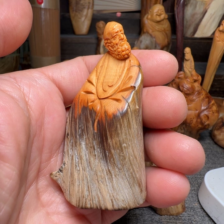 柏木（崖柏）黑油 弥勒佛