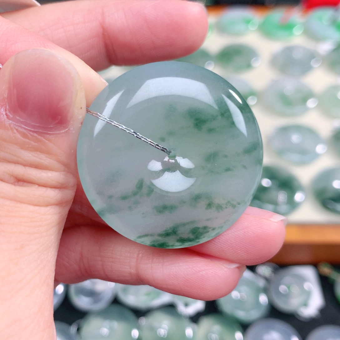 翡翠未镶嵌颈饰天然缅甸翡翠a货35.5-6.2