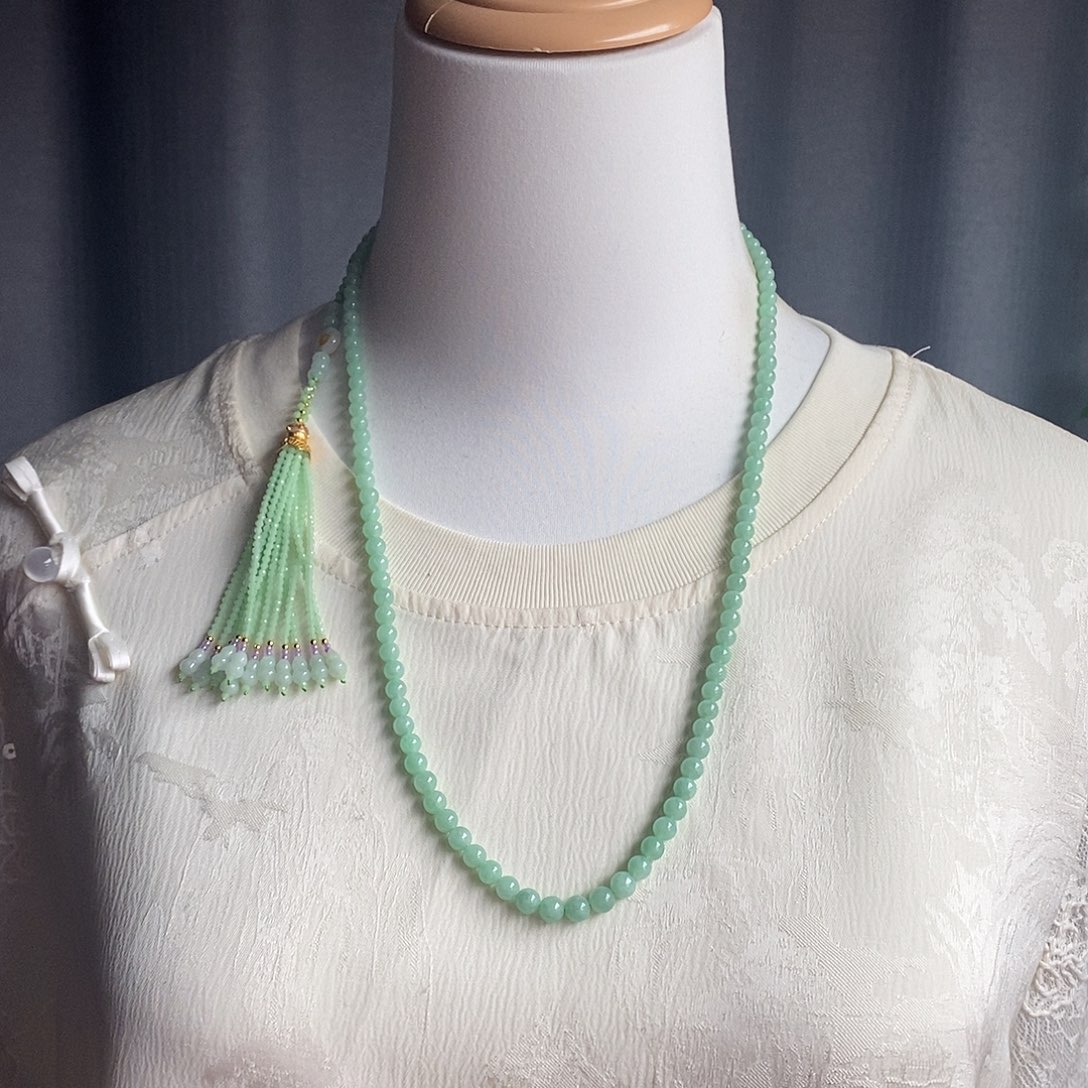 翡翠未镶嵌项链项链