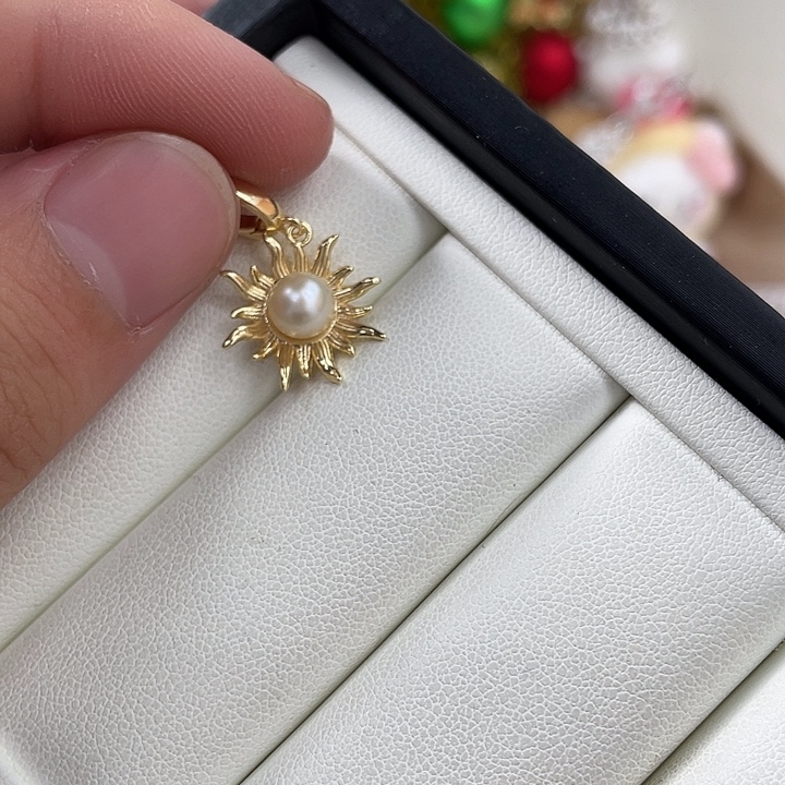 吊坠(不含链)海水珍珠银S925镶嵌