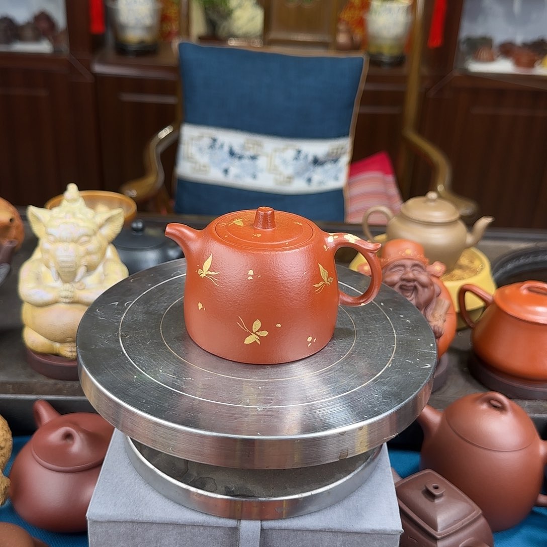 紫砂茶壶汉铎朱泥