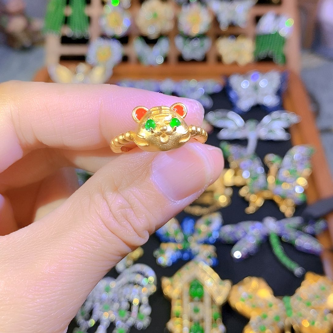 吊坠(不含链)银S925镶嵌翡翠
