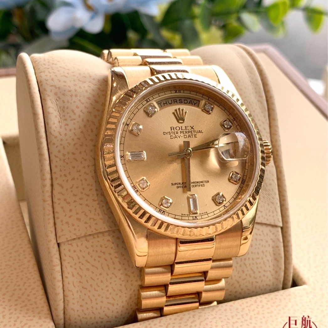 99新 Rolex/劳力士 星期日历型 118238A-83208  36mm 单表 乱码