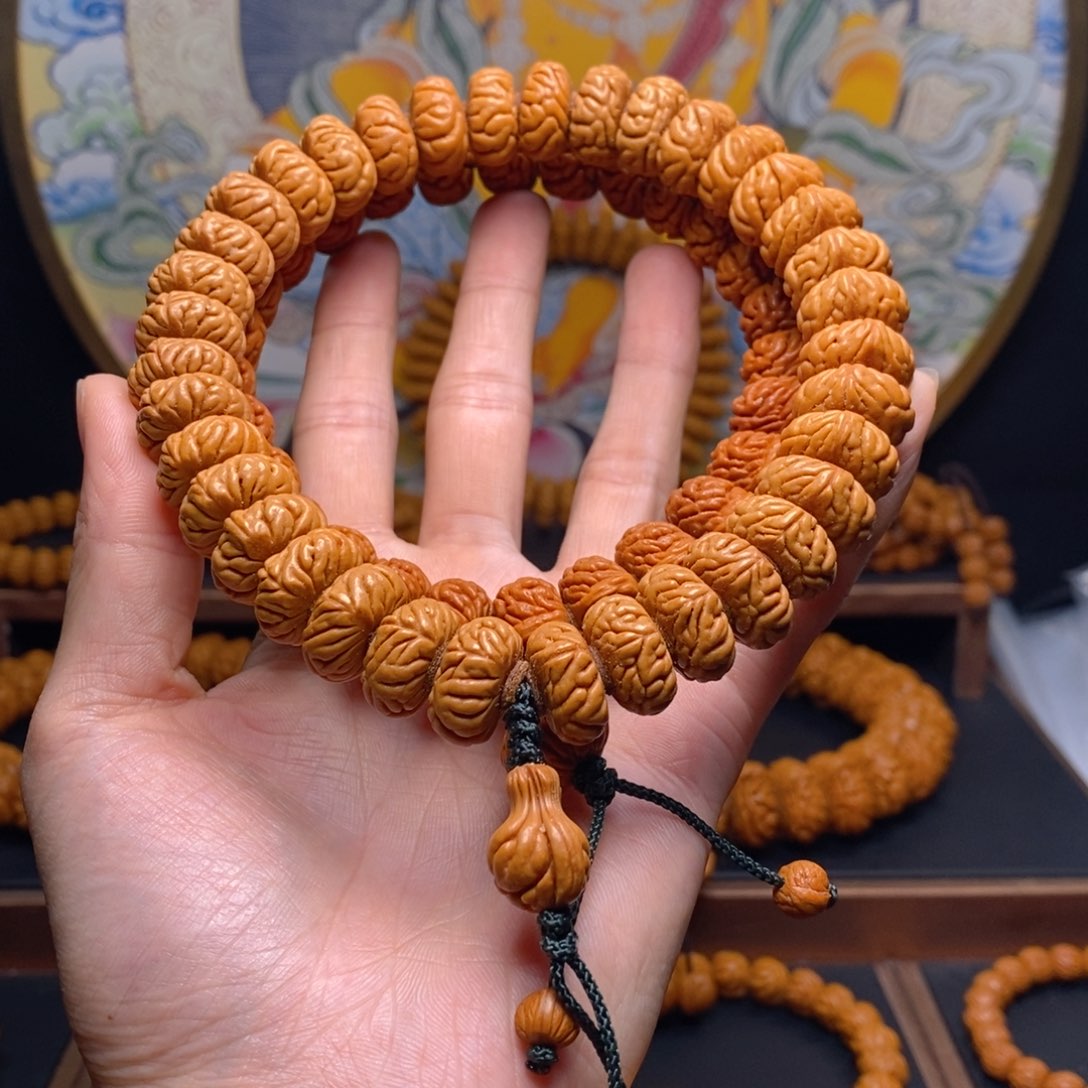 手串桃核大*害龙纹桃核祥云