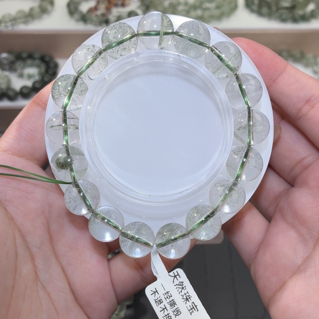 水晶手链未镶嵌8.绿幽灵12m