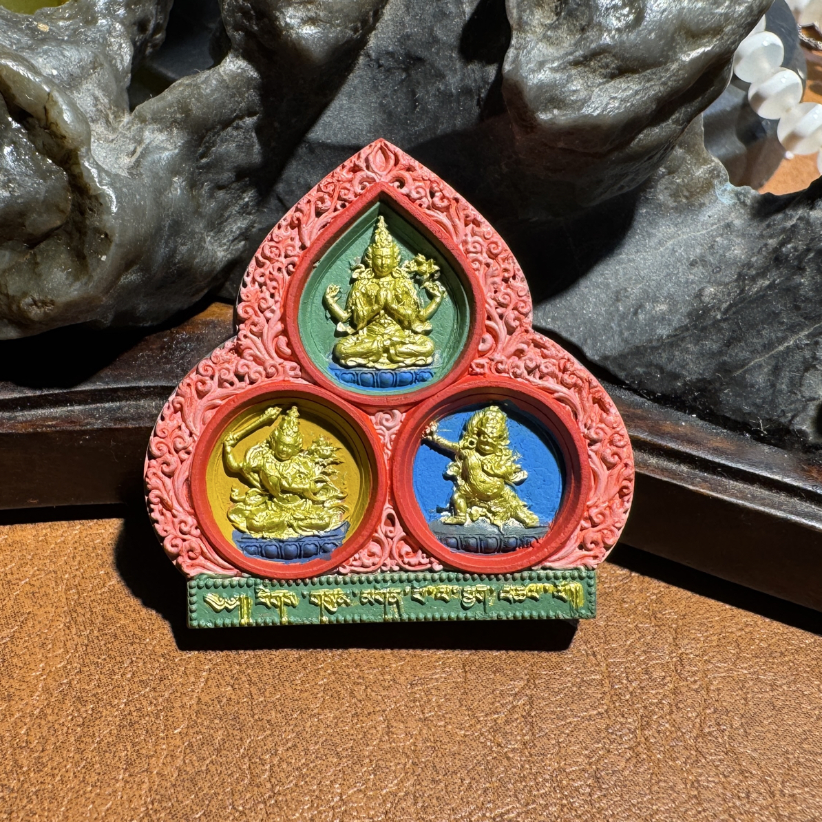 三怙主擦擦立体唐卡