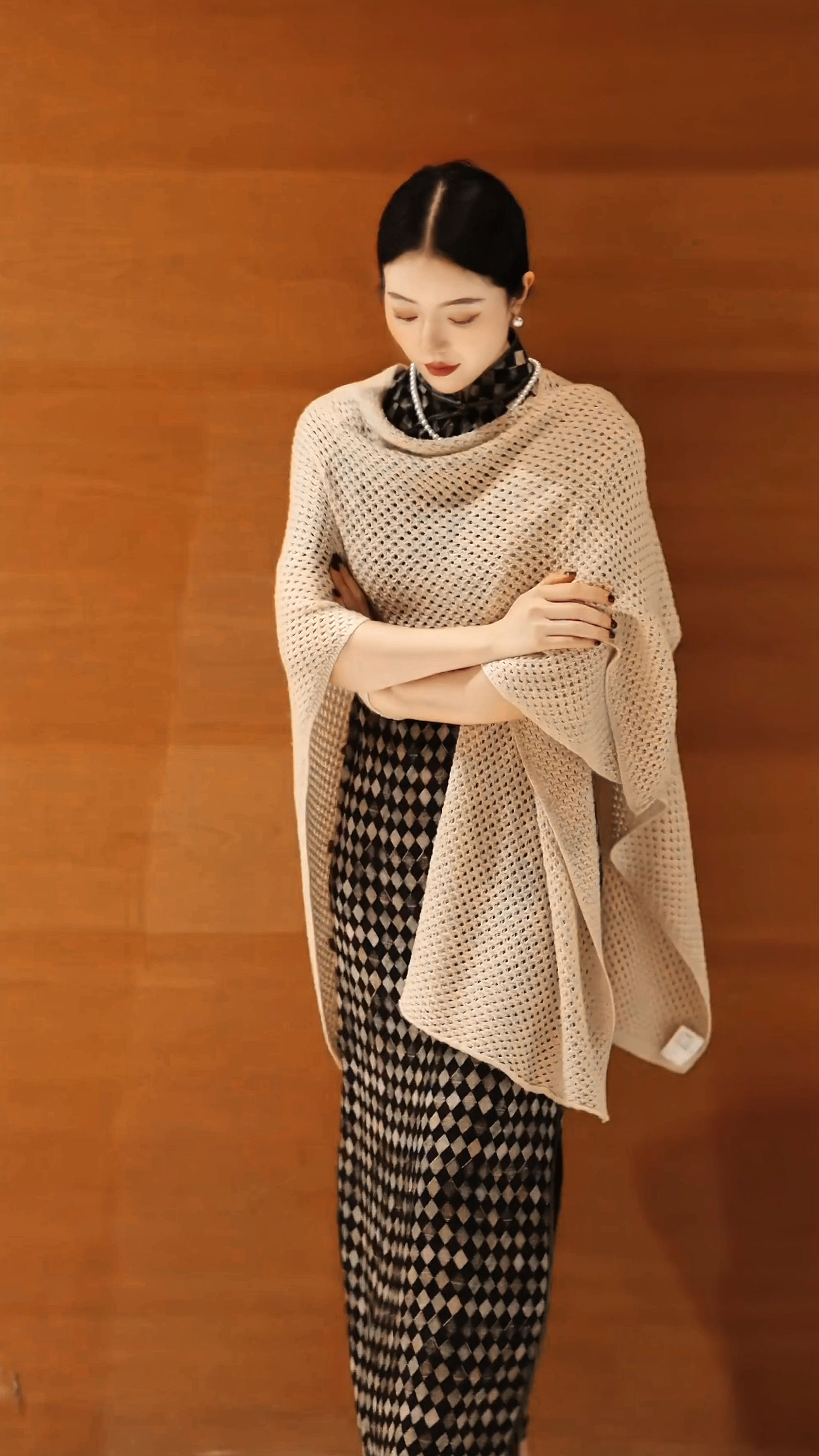 绵羊毛披肩【青丝】复古国风气质优雅镂空针织时尚百搭