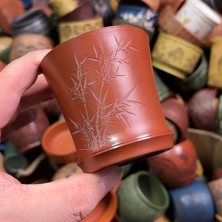 紫砂茶杯全手工紫砂主人杯