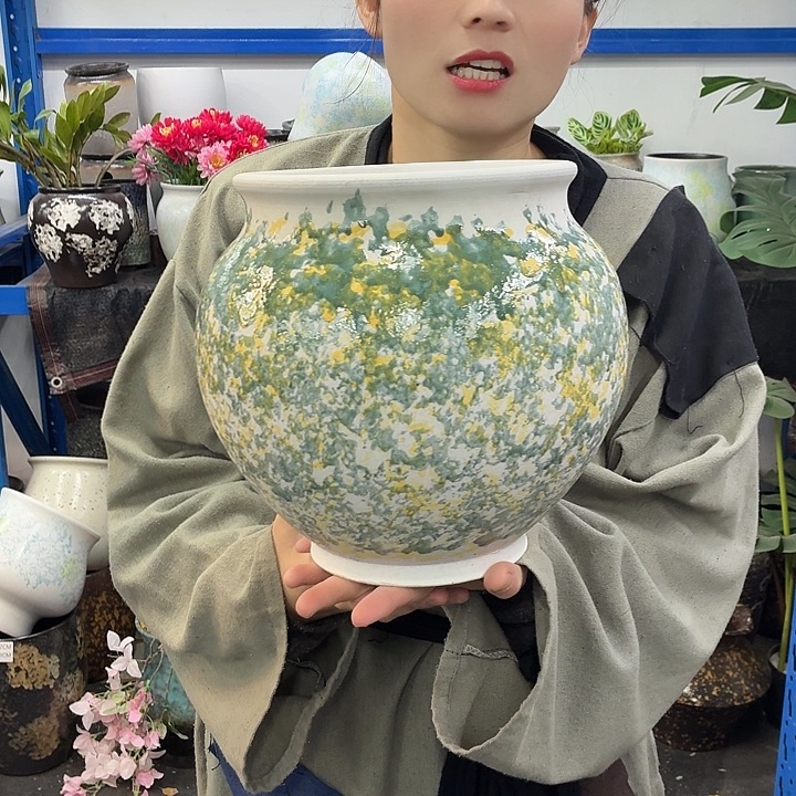 20×25 -粗陶花盆有孔-买买买