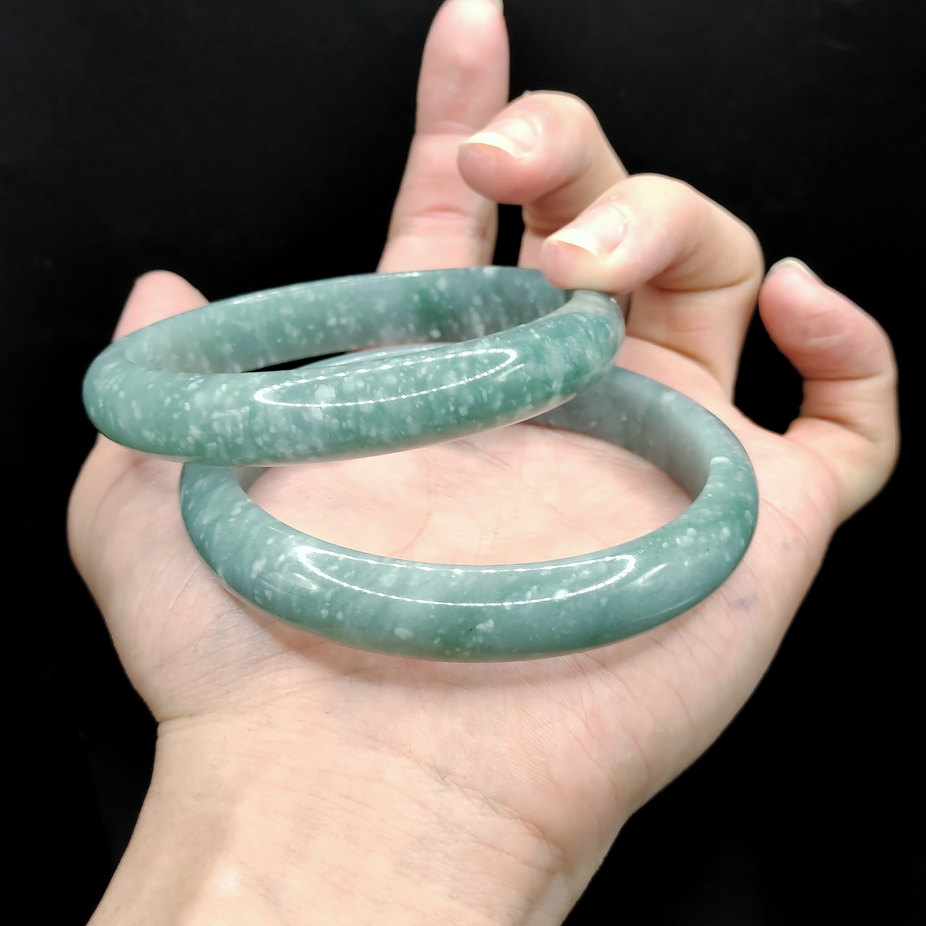 【李想精选】翡翠宽条手镯L18【多样性发其一】圈口52-65mm