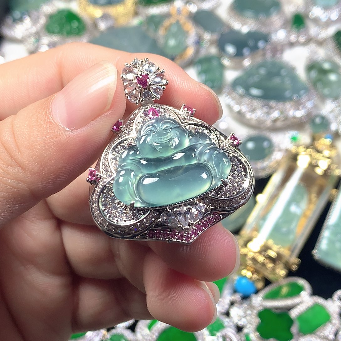 翡翠未镶嵌吊坠(不含链)