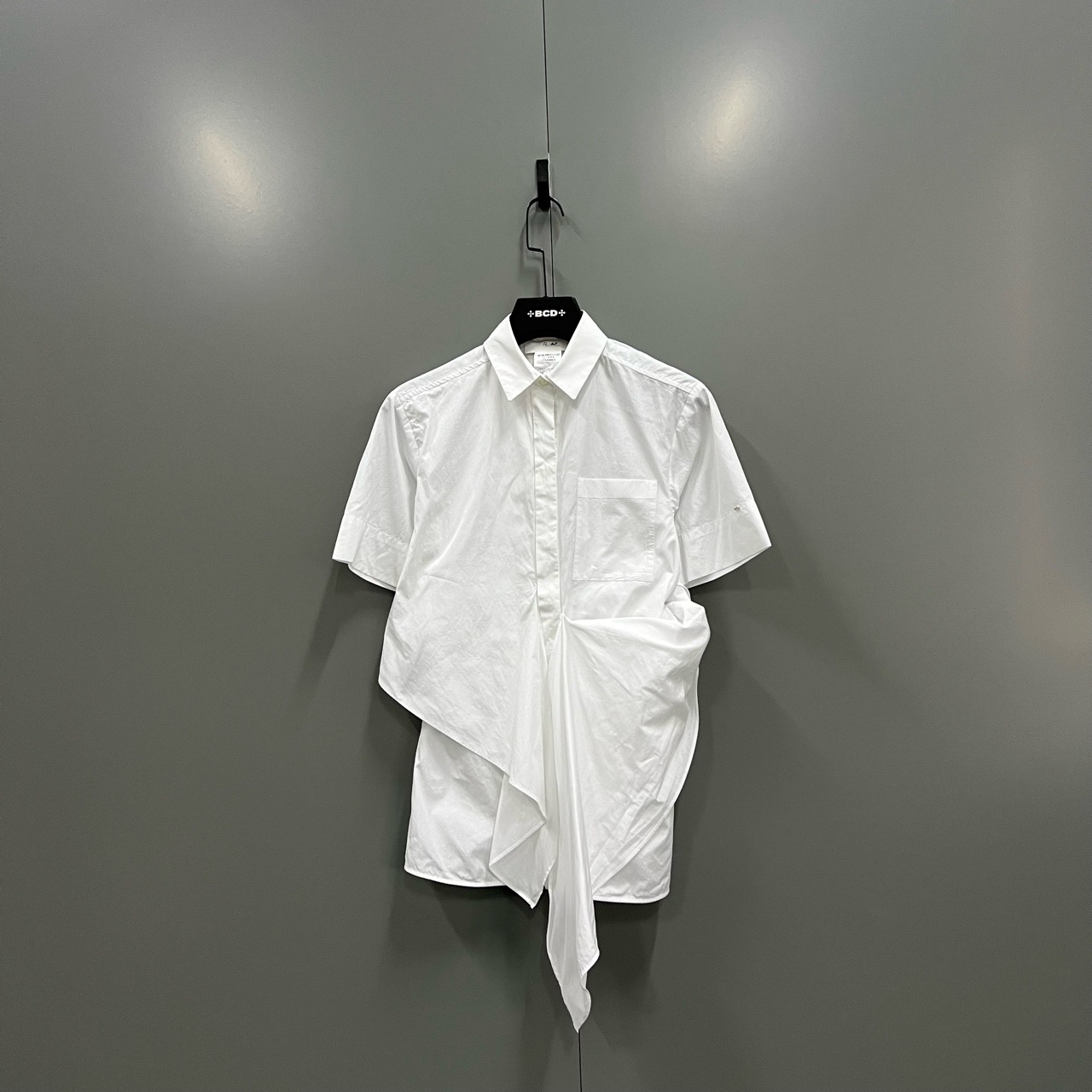 95新  （cc）SportMax Giro系列 白色系带衬衫 30码/2360/bc005752