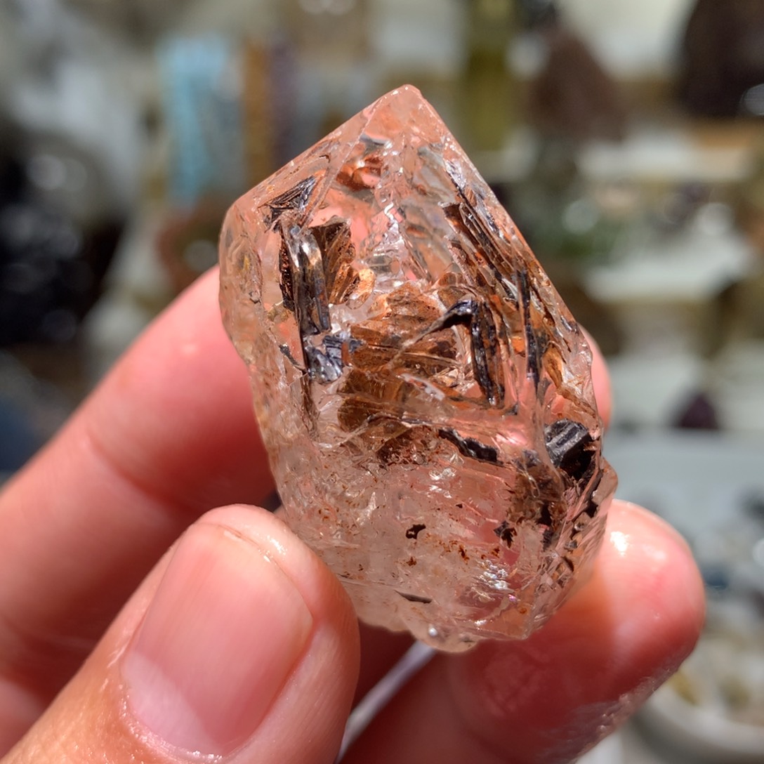 水晶红泥骸骨未镶嵌