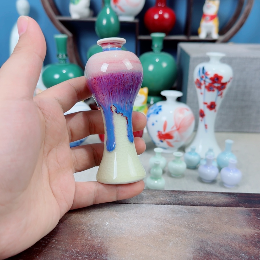 陶瓷手工小花器摆件
