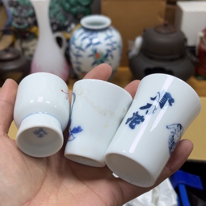 瓷片摆件工艺品瓷器摆件777 