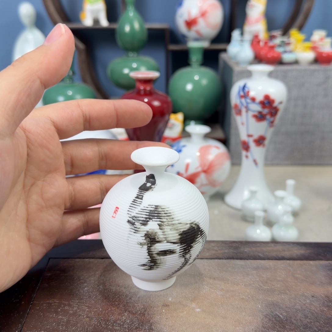陶瓷手工小花器摆件