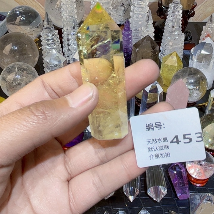摆件未镶嵌水晶六棱柱