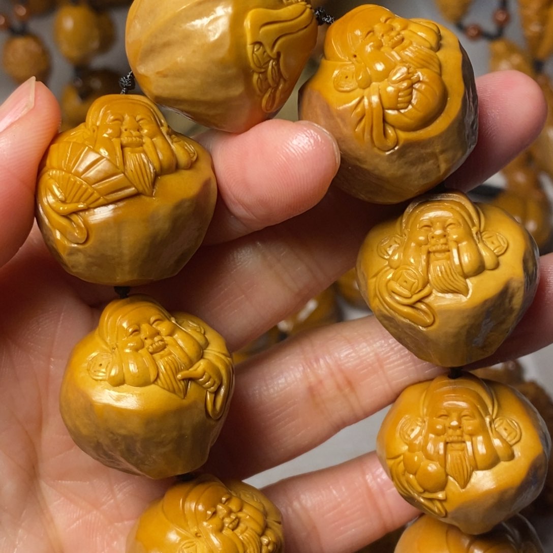 橄榄核手串/手链村***七包衣财神