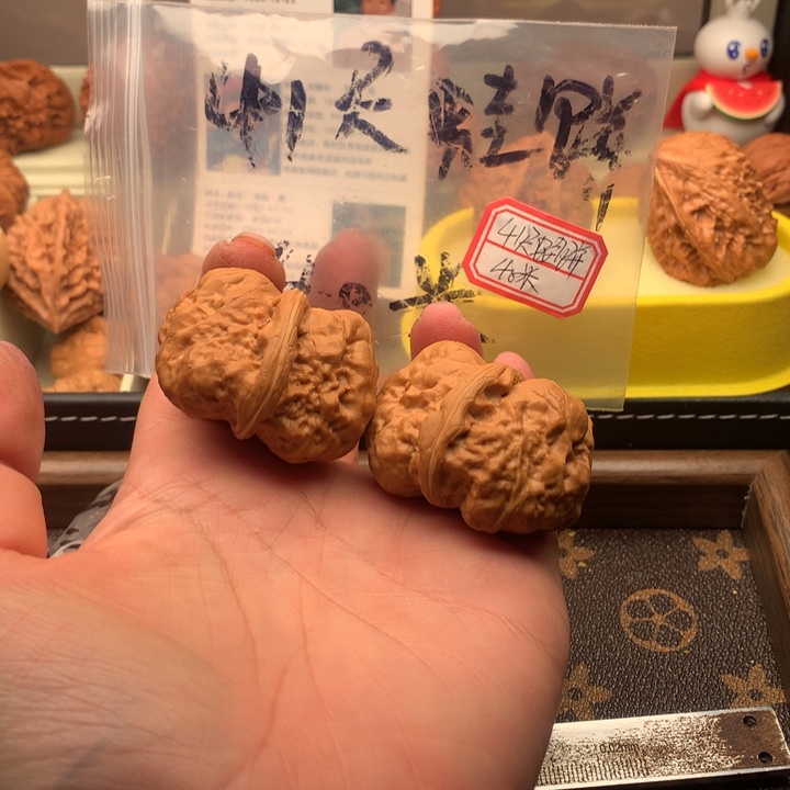 文玩核桃吊坠41尺寸蛙饼有修不影响盘玩