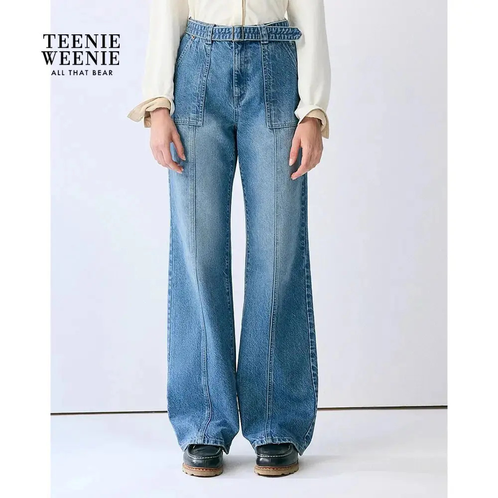*TeenieWeenie小熊牛仔裤女2025冬季新款时尚休闲女装TTTJ254TC4B