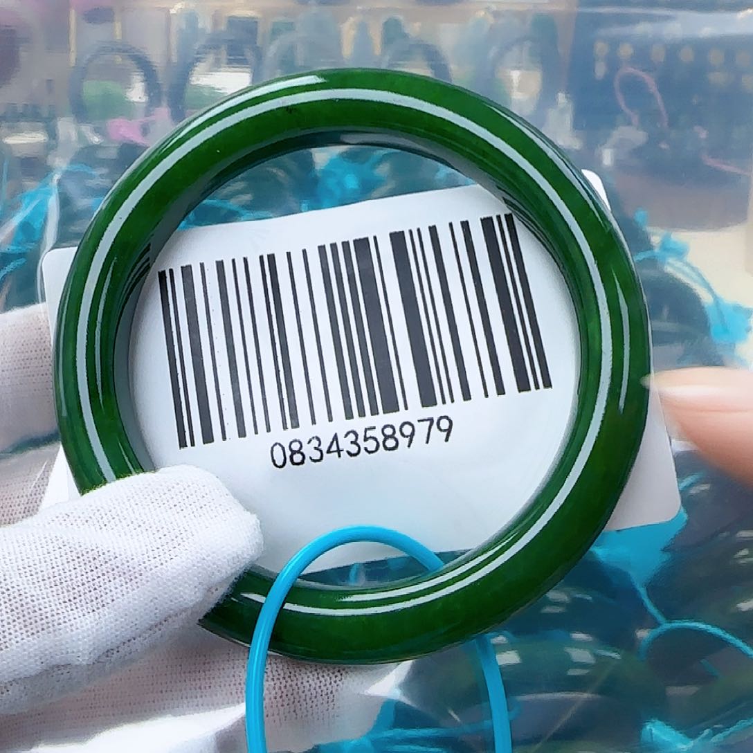 和田玉（碧玉）未镶嵌手镯微瑕5960