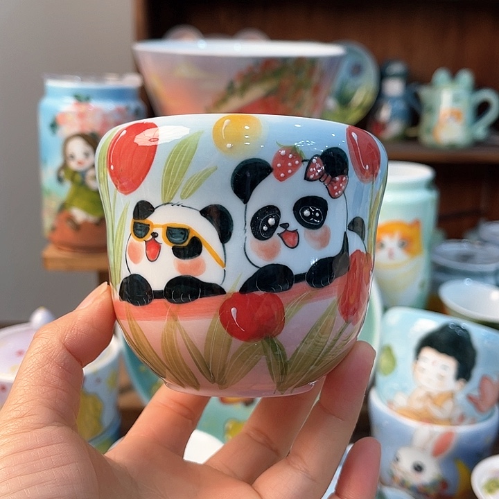 陶景德镇釉下手绘陶瓷  