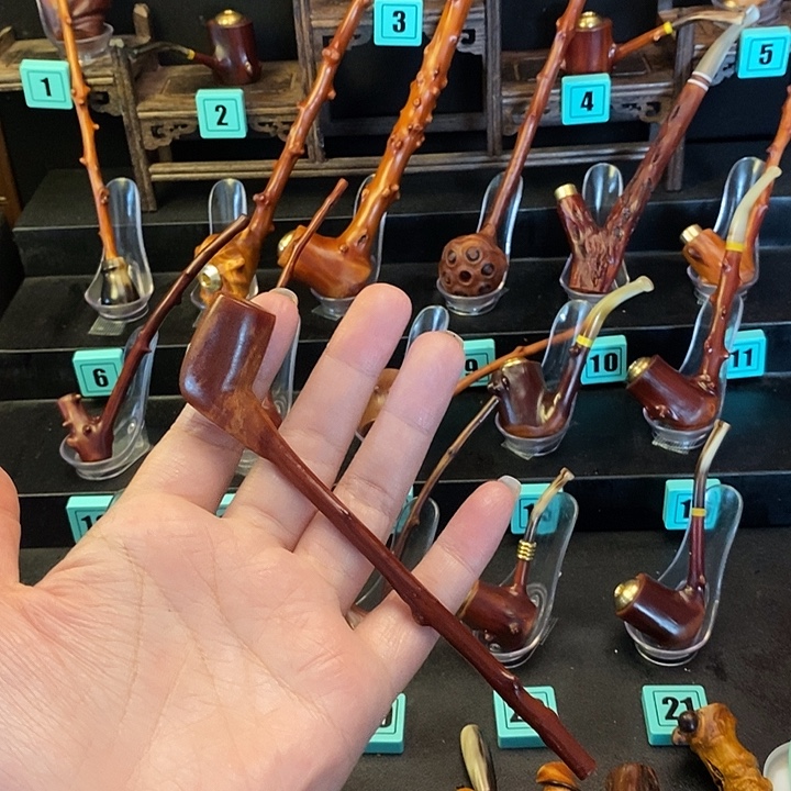 大叶紫檀（黑酸枝木类）檬子木烟斗