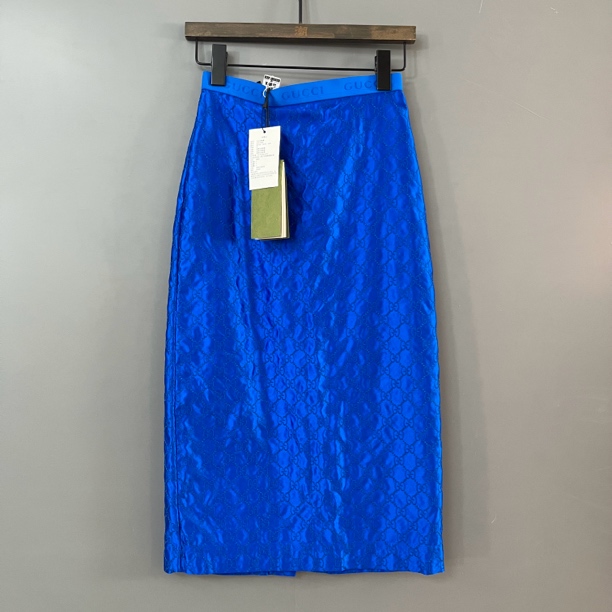 未使用 GUCCI/古驰 古驰蓝色满印半裙