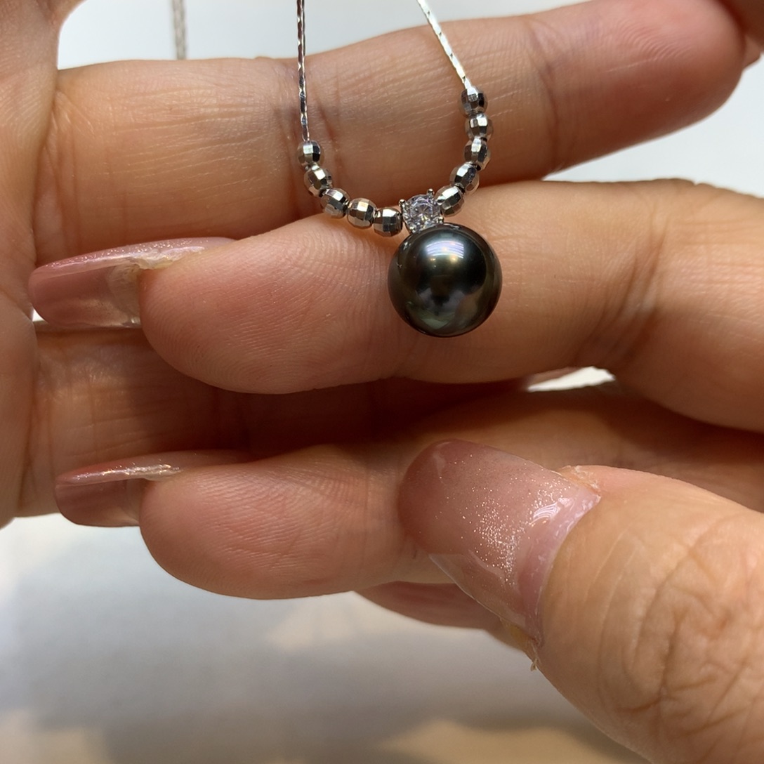 颈饰银S925镶嵌海水珍珠
