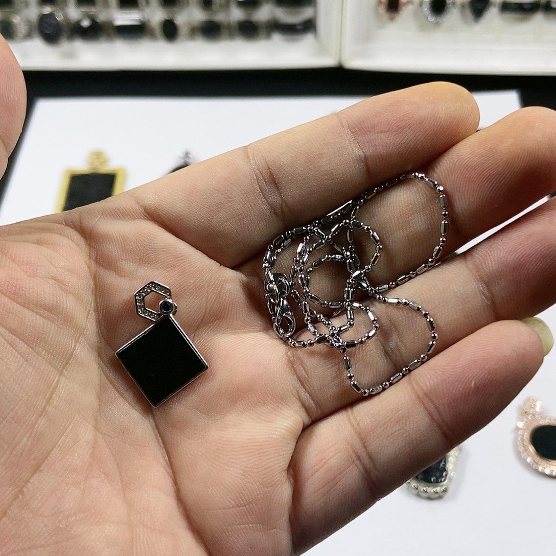 翡翠银S925镶嵌颈饰