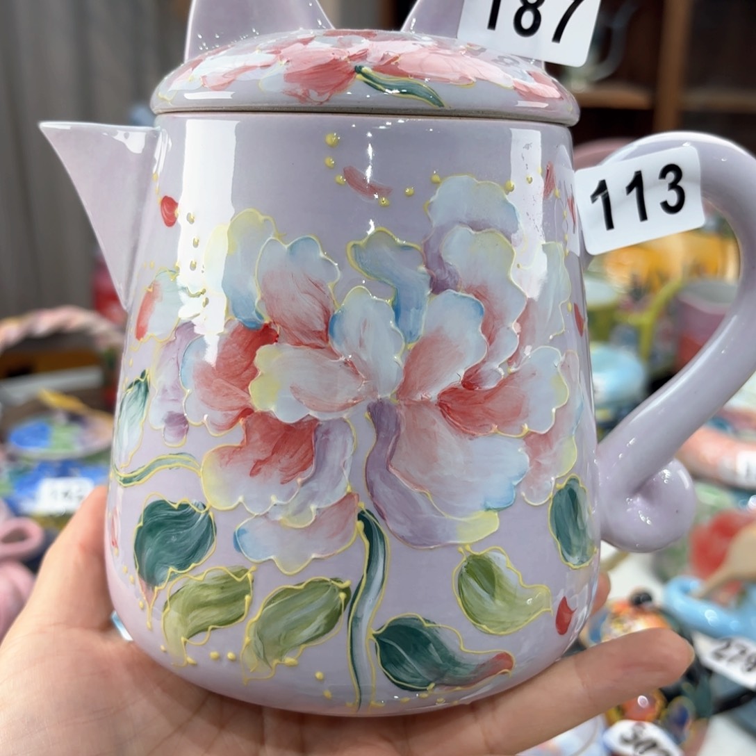 景德镇手绘高温釉下彩陶瓷茶具