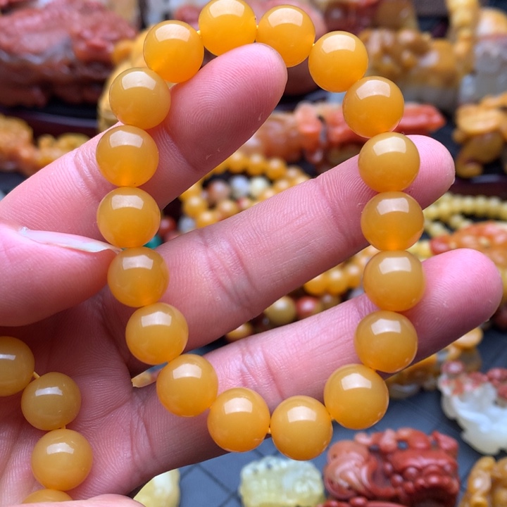 石英质玉（黄龙玉）黄龙玉手串未镶嵌